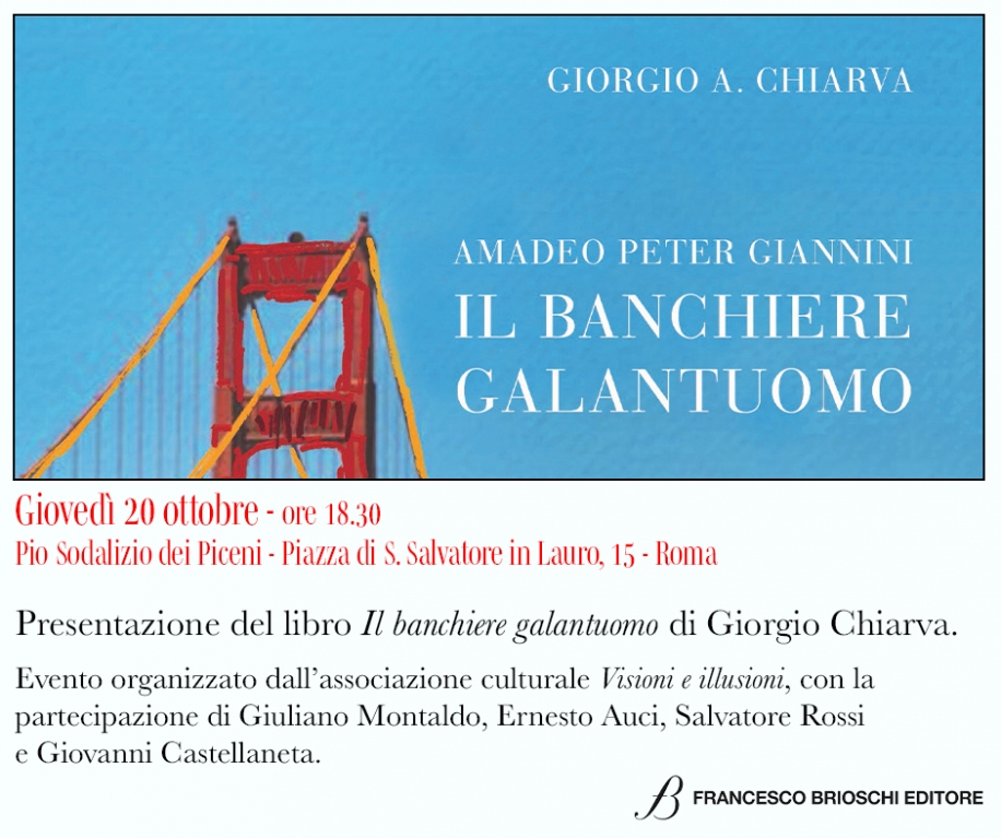 L'associazione Visioni e Illusioni presenta Il banchiere galantuomo di Giorgio Chiarva