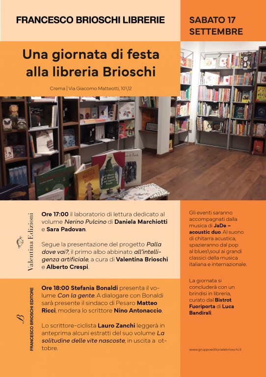 Un grande festa alla libreria Brioschi di Crema